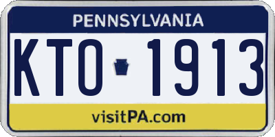 PA license plate KTO1913