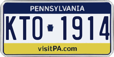 PA license plate KTO1914