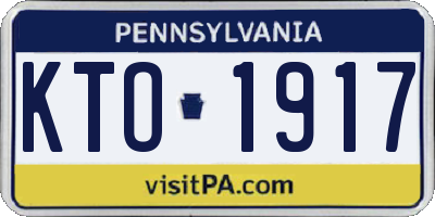 PA license plate KTO1917