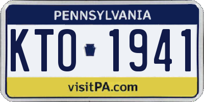 PA license plate KTO1941