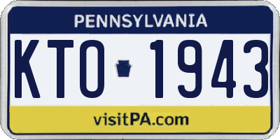 PA license plate KTO1943