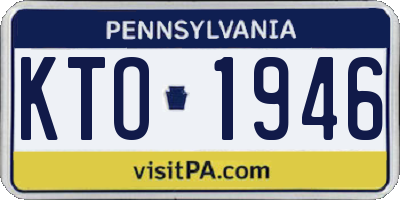 PA license plate KTO1946
