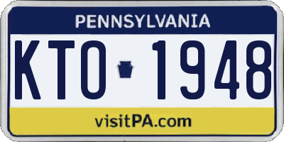 PA license plate KTO1948
