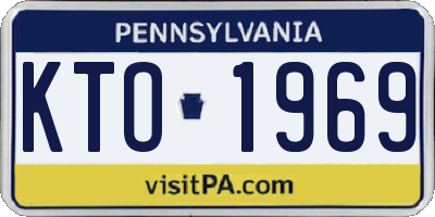 PA license plate KTO1969