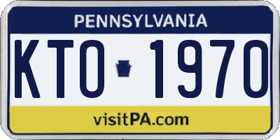 PA license plate KTO1970