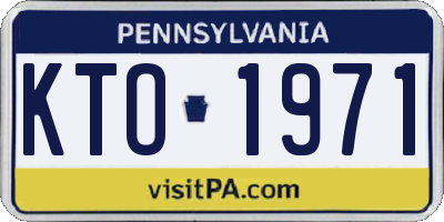 PA license plate KTO1971