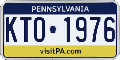 PA license plate KTO1976