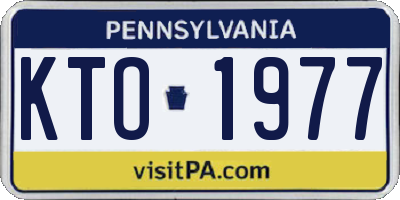 PA license plate KTO1977