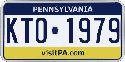 PA license plate KTO1979