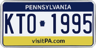 PA license plate KTO1995