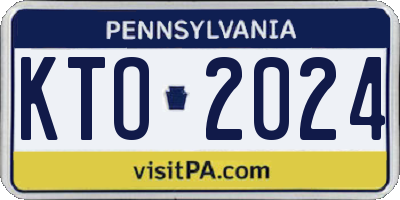 PA license plate KTO2024