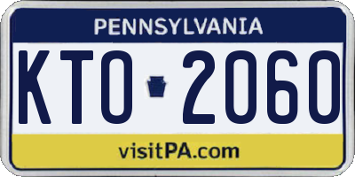PA license plate KTO2060