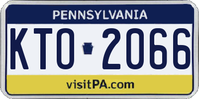 PA license plate KTO2066