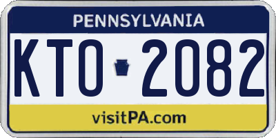 PA license plate KTO2082