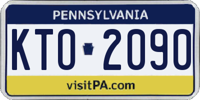 PA license plate KTO2090