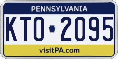 PA license plate KTO2095