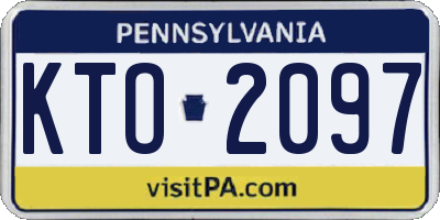 PA license plate KTO2097