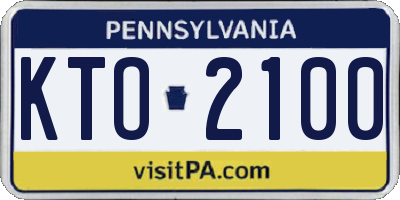 PA license plate KTO2100