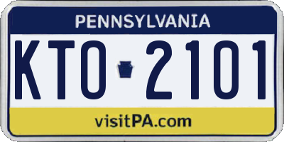 PA license plate KTO2101