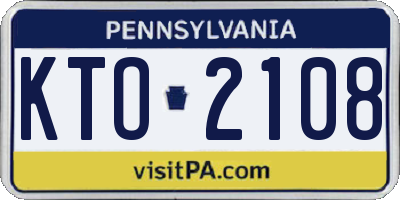 PA license plate KTO2108