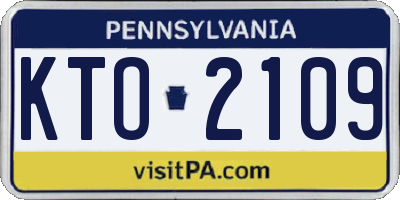 PA license plate KTO2109