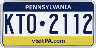 PA license plate KTO2112
