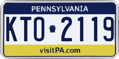 PA license plate KTO2119