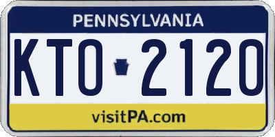 PA license plate KTO2120
