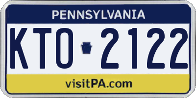 PA license plate KTO2122