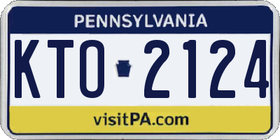 PA license plate KTO2124