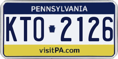 PA license plate KTO2126