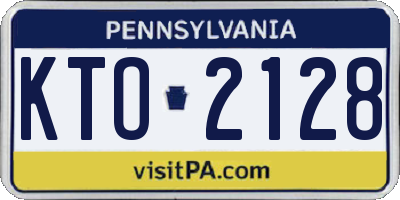 PA license plate KTO2128
