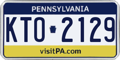 PA license plate KTO2129