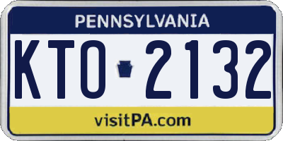 PA license plate KTO2132