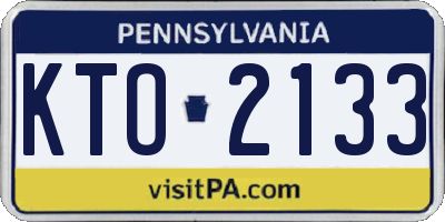 PA license plate KTO2133
