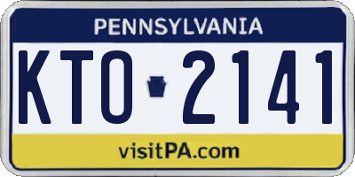 PA license plate KTO2141