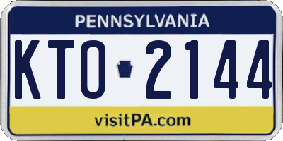 PA license plate KTO2144