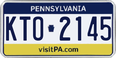 PA license plate KTO2145