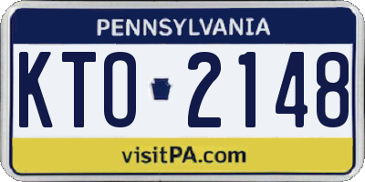 PA license plate KTO2148