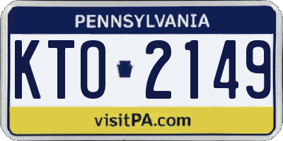 PA license plate KTO2149