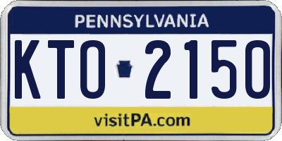 PA license plate KTO2150