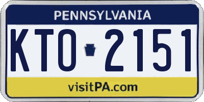 PA license plate KTO2151