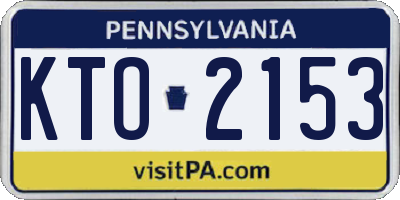 PA license plate KTO2153