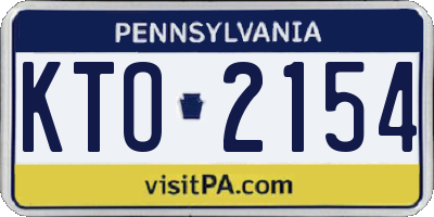 PA license plate KTO2154