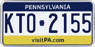 PA license plate KTO2155