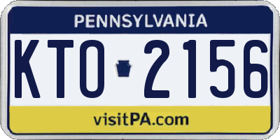 PA license plate KTO2156