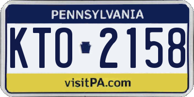 PA license plate KTO2158
