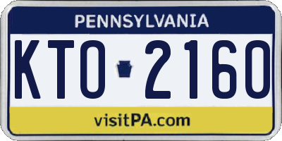 PA license plate KTO2160