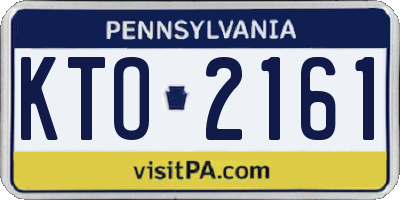 PA license plate KTO2161