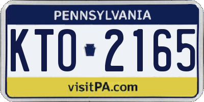 PA license plate KTO2165